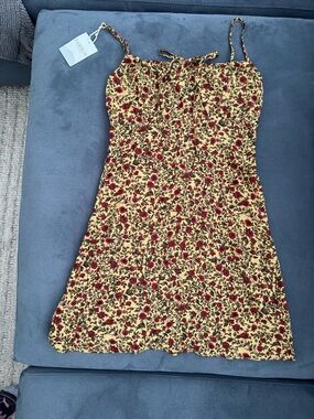 Mini Slip Dress with Floral Pattern